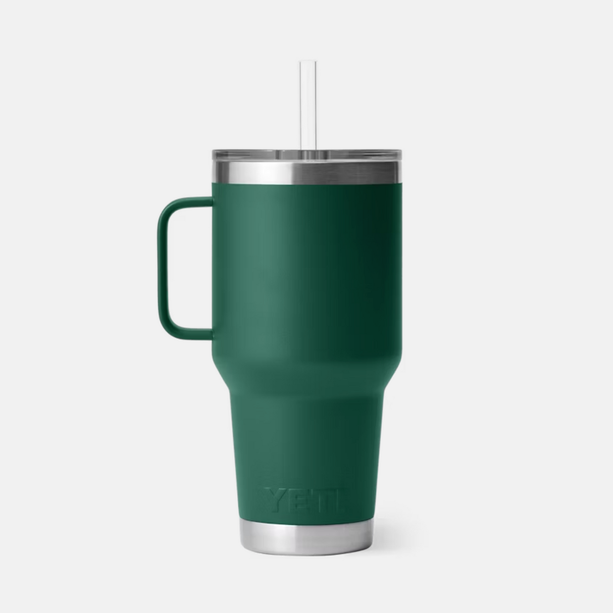 Yeti Rambler 35 oz Straw Mug Black Forest Green