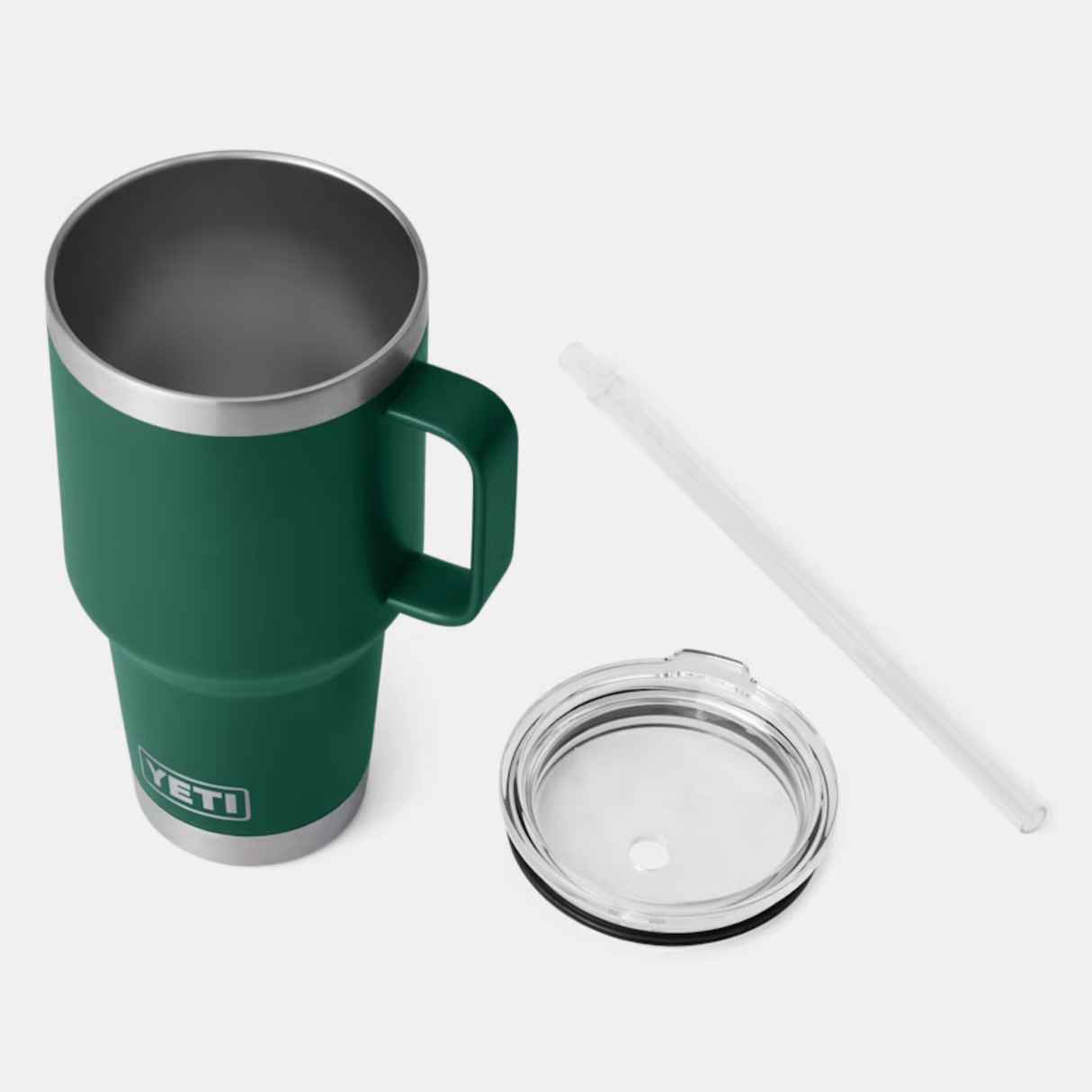 Yeti Rambler 35 oz Straw Mug Black Forest Green