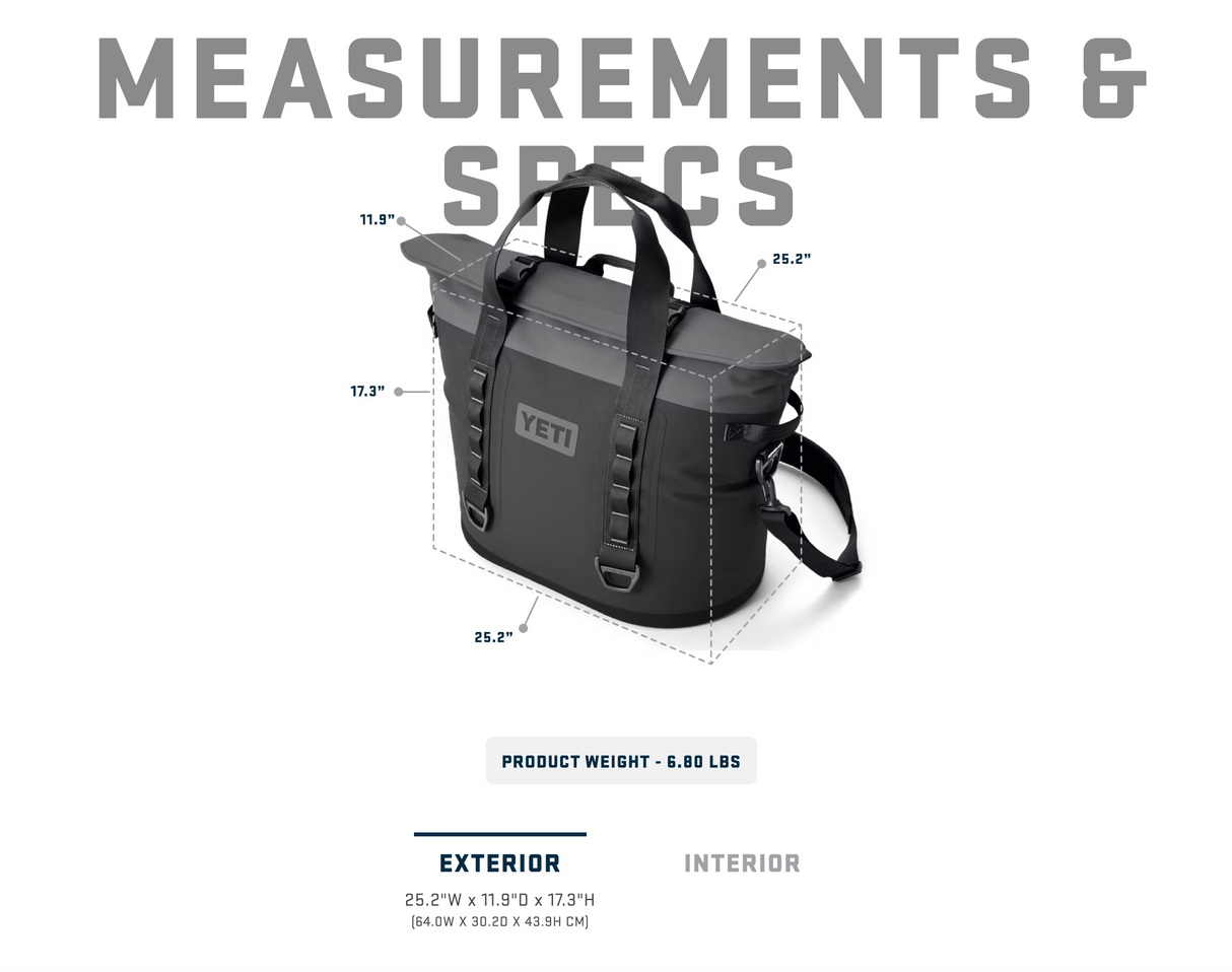 Yeti Hopper M30 2.0 Tote Black Forest Green Soft Cooler