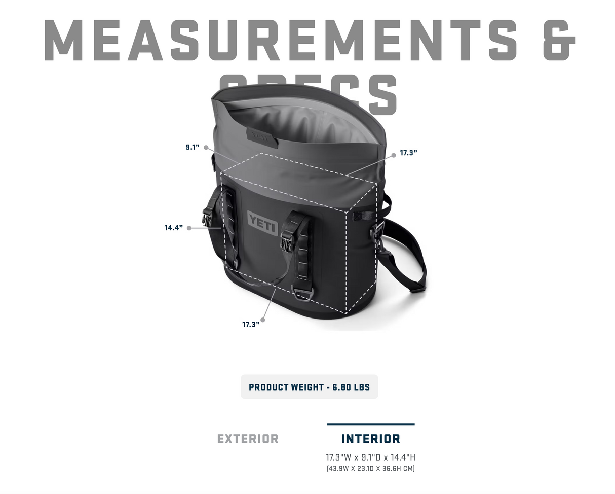 Yeti Hopper M30 2.0 Tote Black Forest Green Soft Cooler