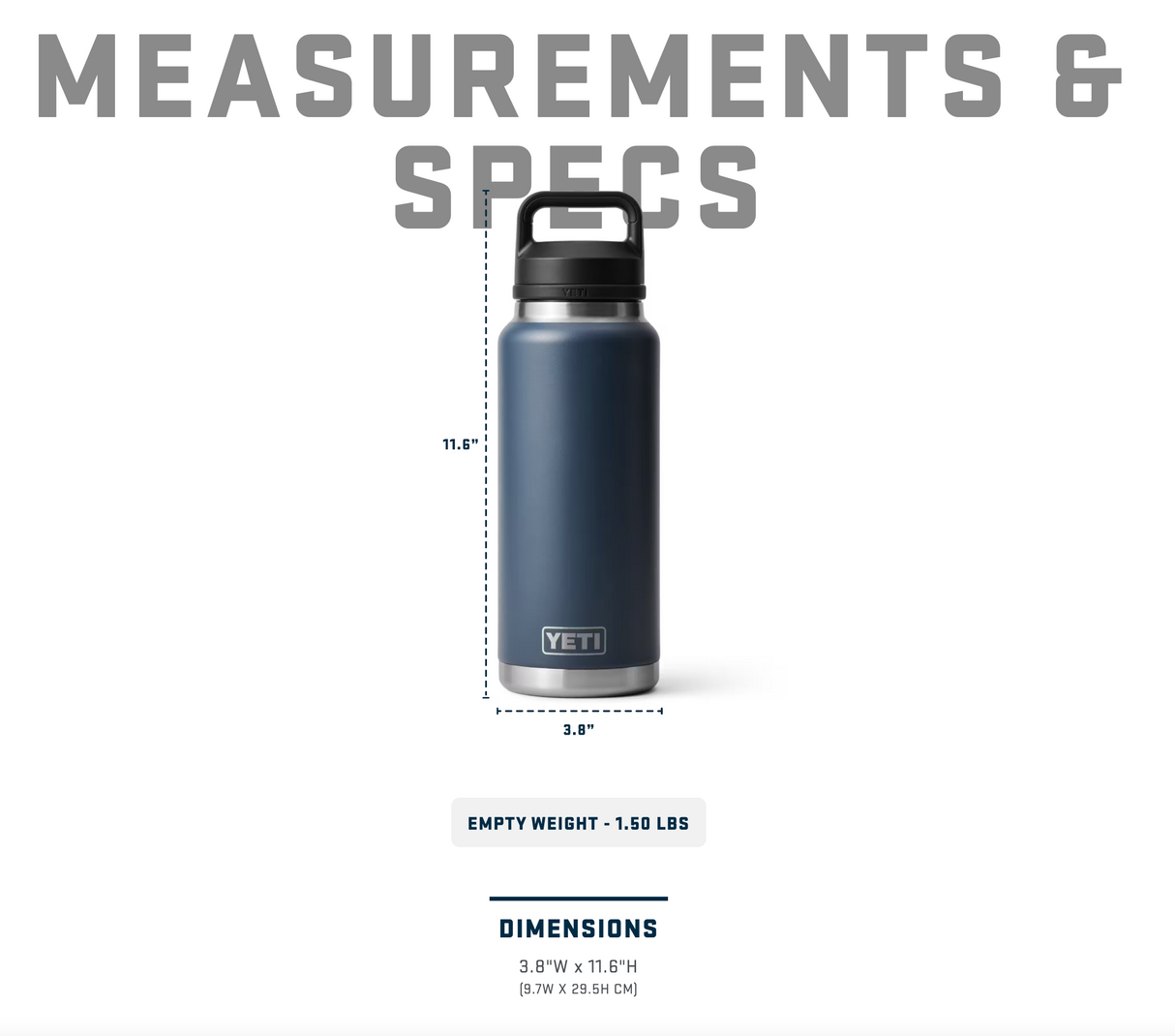 Yeti Rambler 36 oz Bottle With Chug Cap Black Forest Green