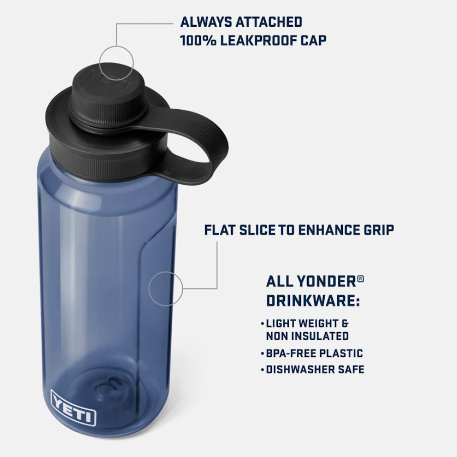 Yeti Yonder 1L Tether Bottle Black Forest Green Water Bottle