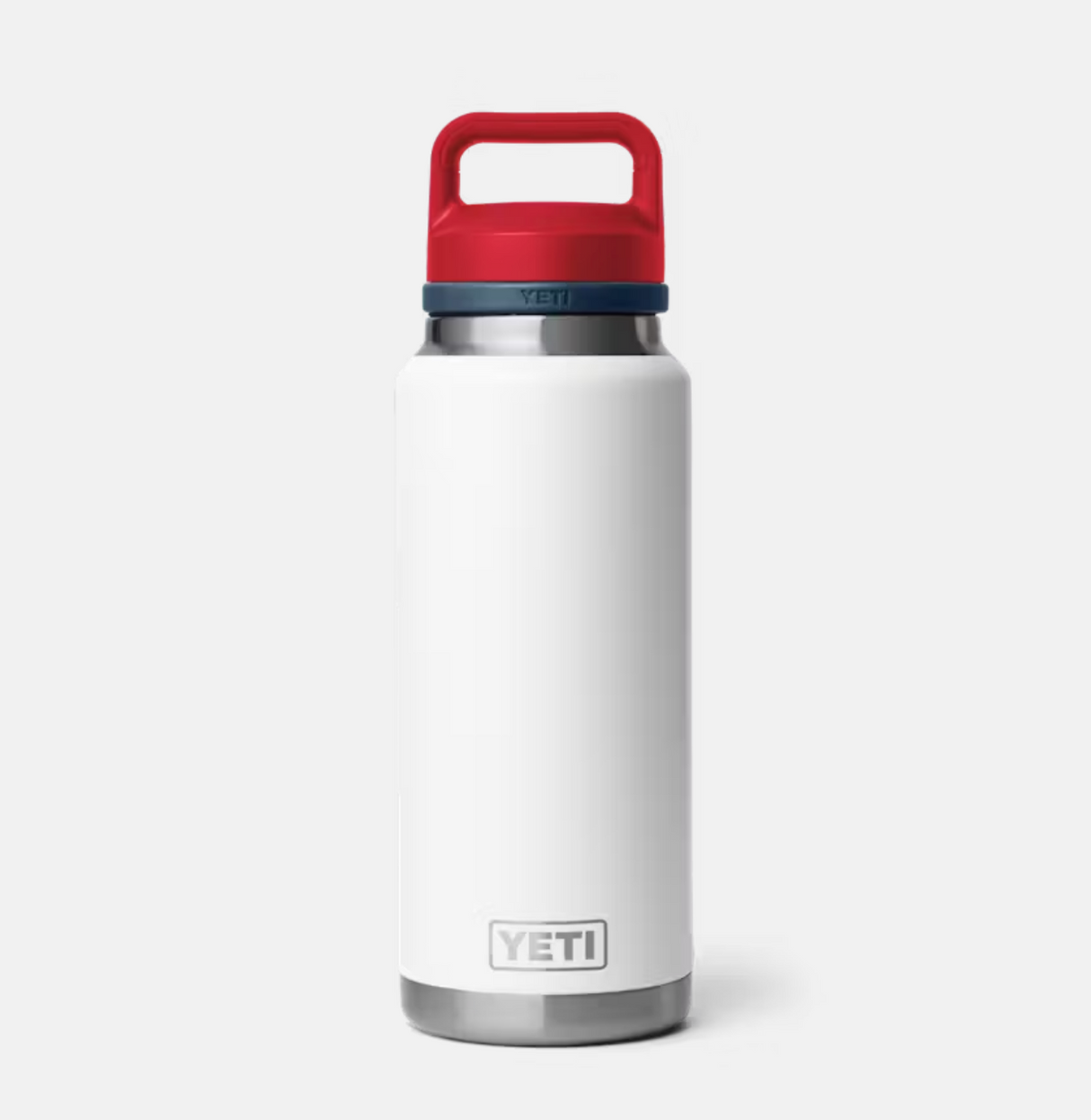 Yeti Rambler 36 oz Bottle Chug White/Navy/Red Water Bottle