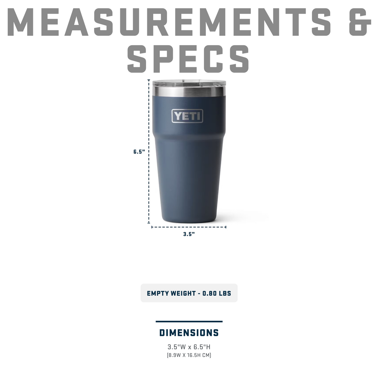 Yeti Rambler 20oz Stackable Cup with Magslider Lid Black