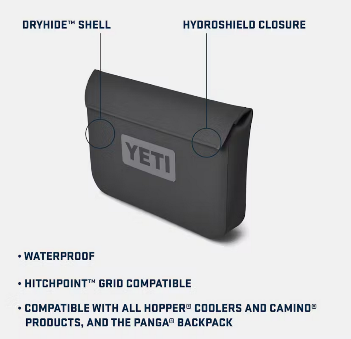 Yeti Sidekick Dry 3L Charcoal Waterproof Gear Case