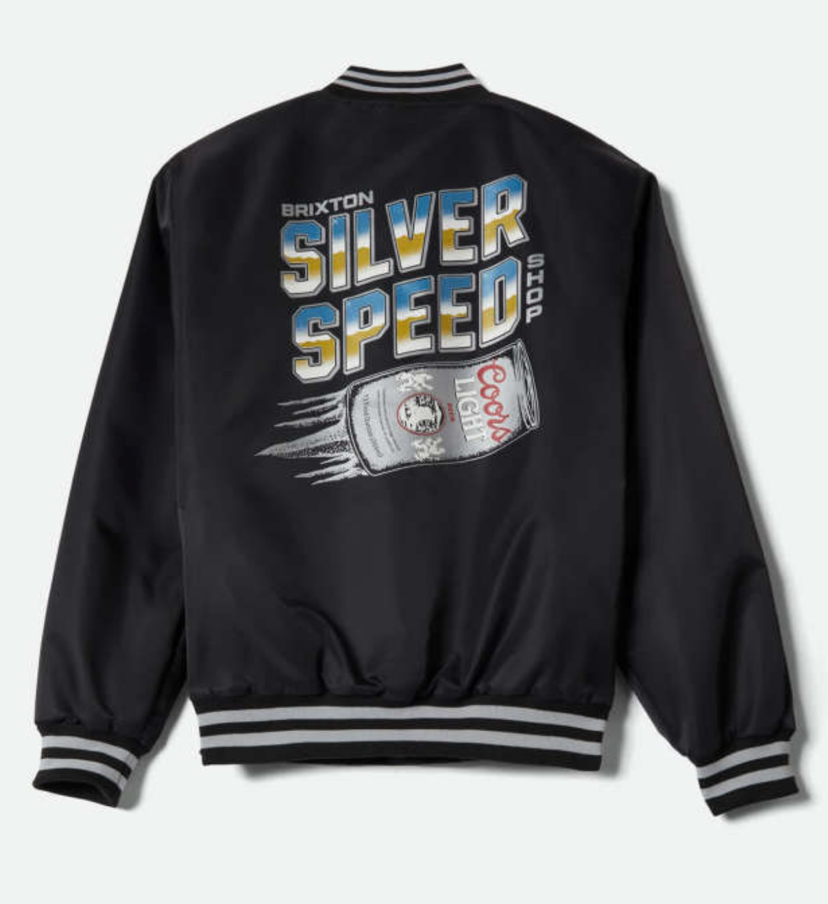Brixton X Coors Light Silver Speed Shop Black Silver Jacket