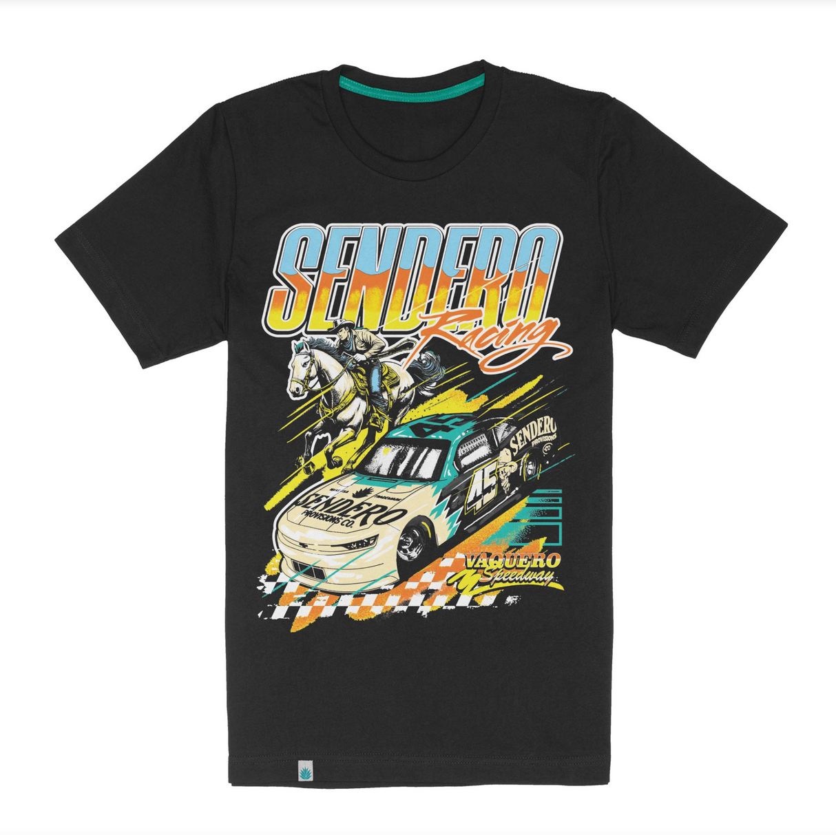 Sendero X Brad Perez Sendero Racing Vintage Black S/s Shirt