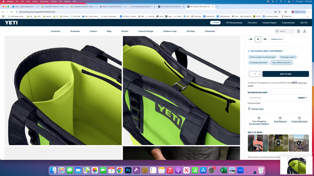 Yeti Camino Carryall 35 2.0 Venom Tote Bag