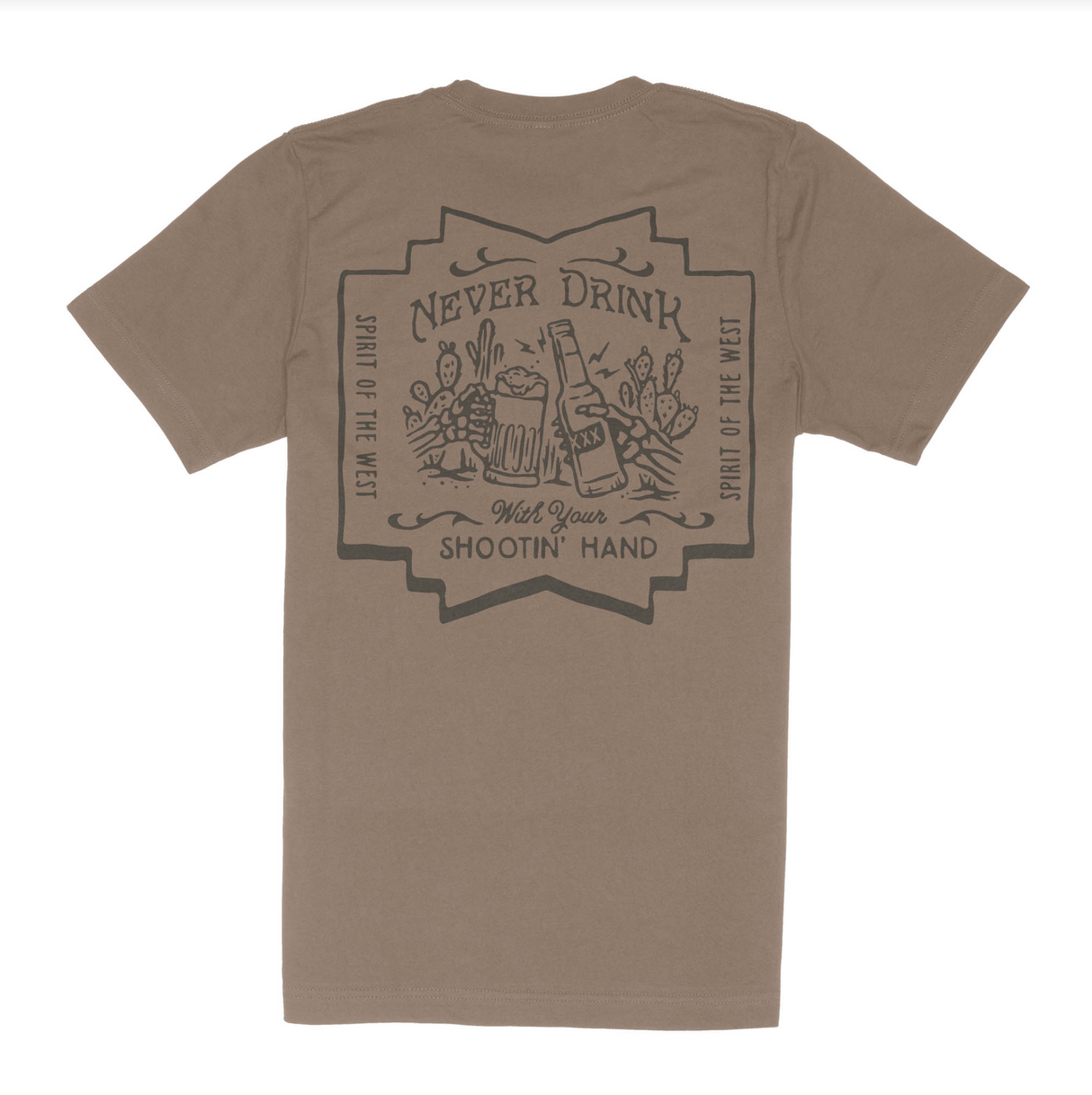 Sendero Shootin' Hand Salud Light Brown S/s Shirt