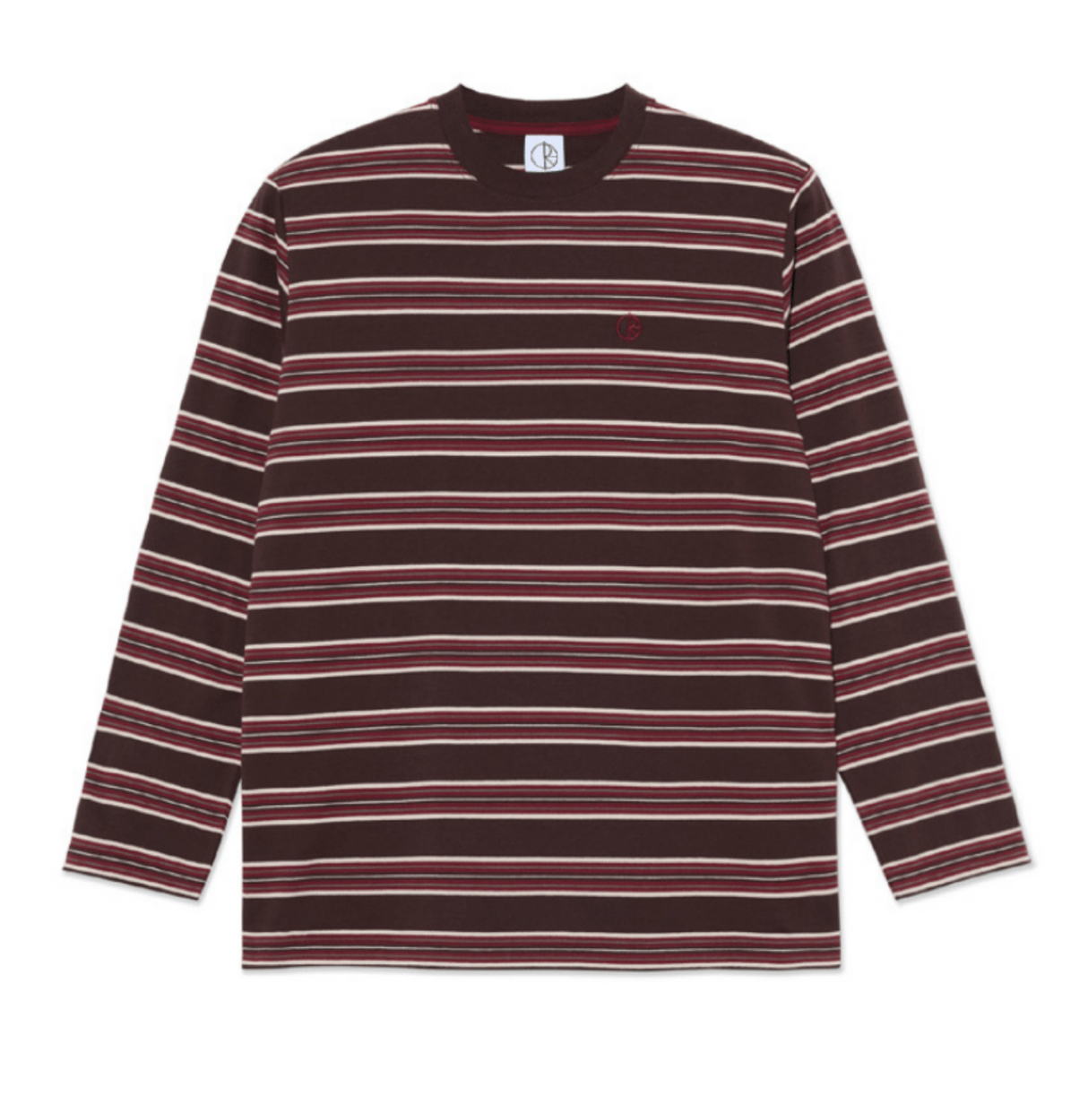 Polar Steve Stripe Brown/Red Long Sleeve Shirt