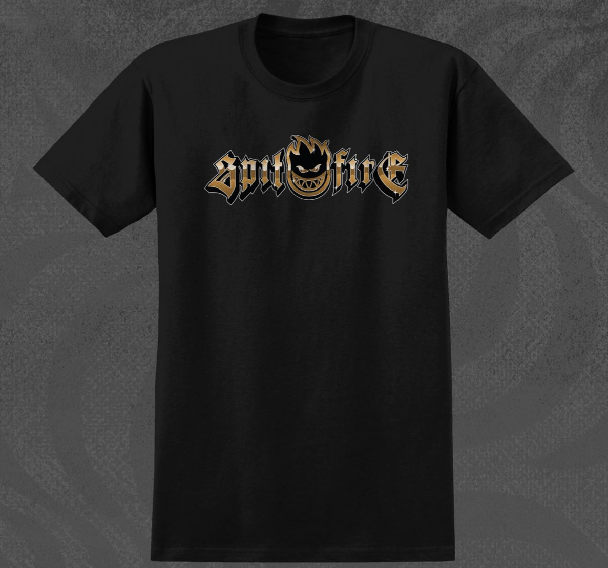 Spitfire Wheels Gold Chrome Bighead Black S/s Shirt