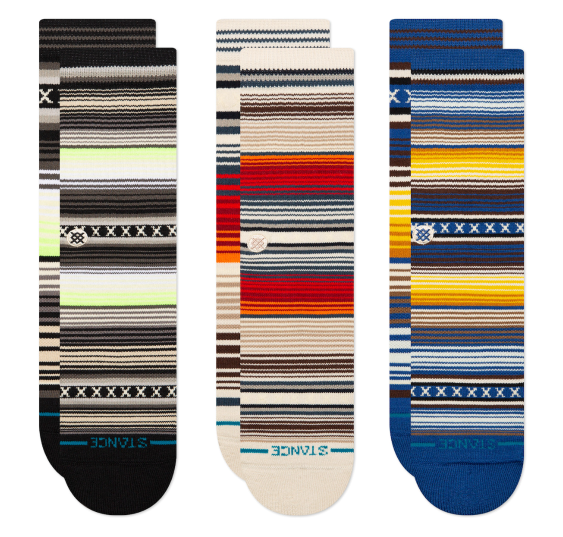 Stance Curren Blue 3 Pack Crew Socks