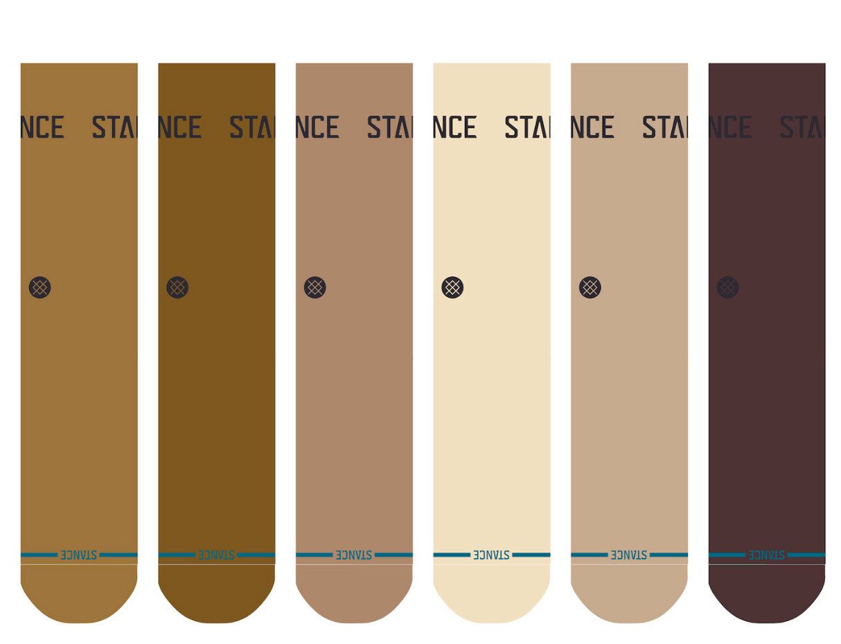 Stance Origin Cream 6 Pack Crew Socks
