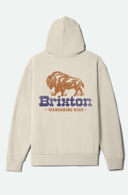 Brixton Drifter White Cap Hooded Sweatshirt