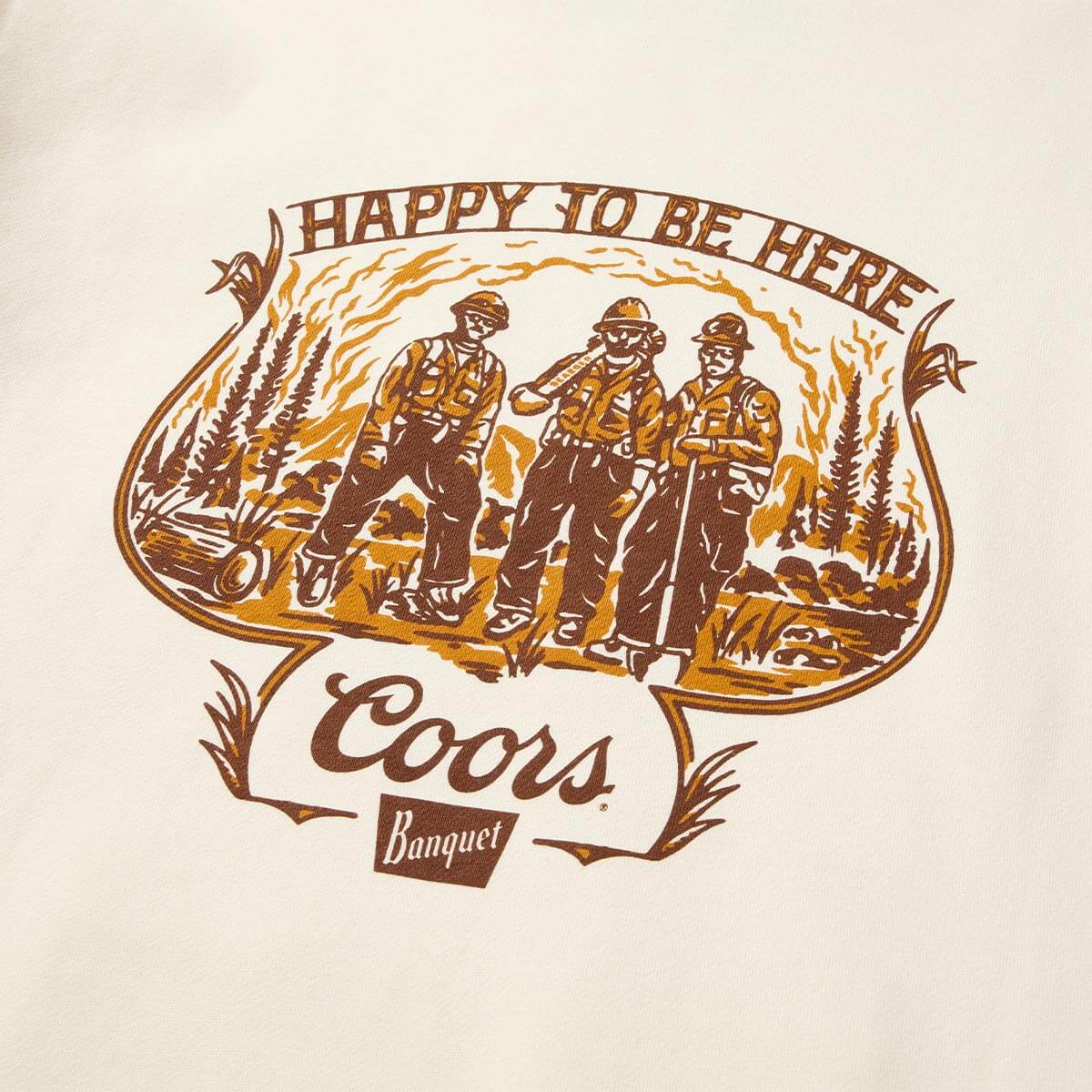 Seager X Coors Banquet Hotshots Bone Hooded Sweatshirt