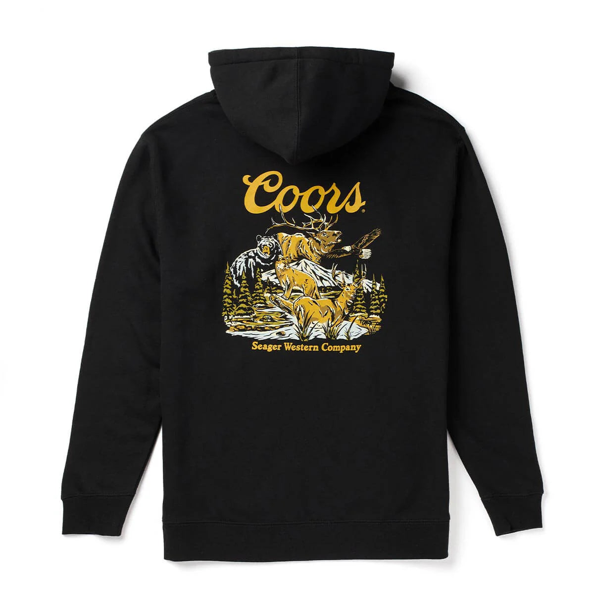 Seager X Coors Banquet Preserve Black Hooded Sweatshirt