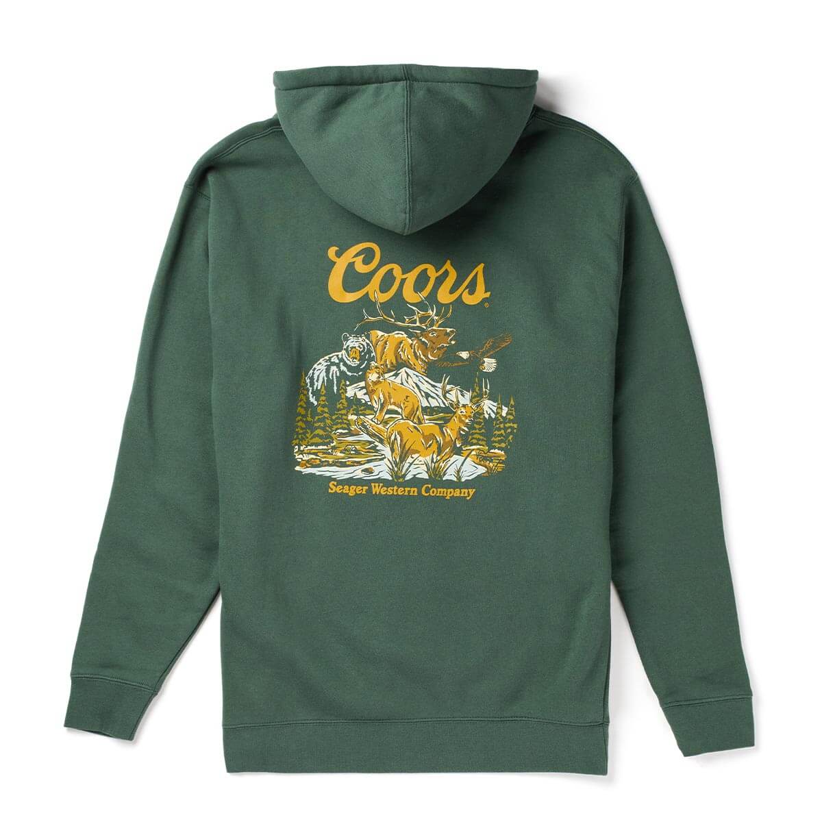 Seager X Coors Banquet Preserve Green Hooded Sweatshirt