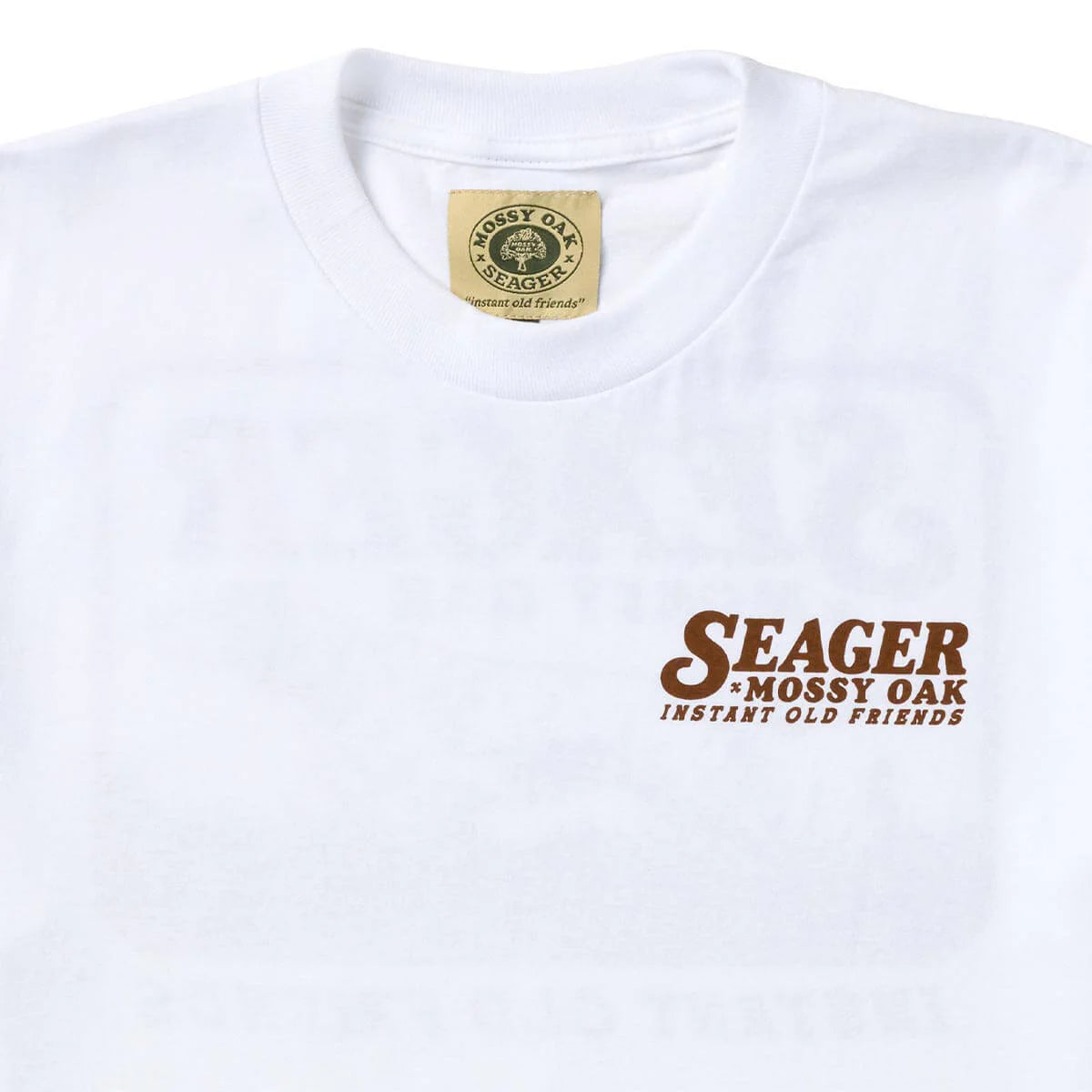 Seager X Mossy Oak Bird Dog White Tee S/s Shirt