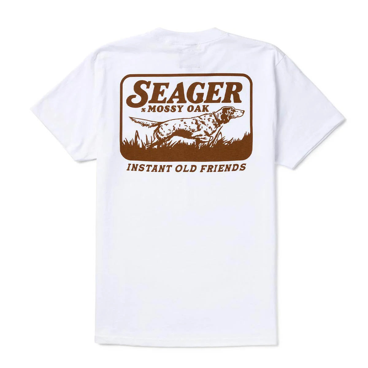 Seager X Mossy Oak Bird Dog White Tee S/s Shirt