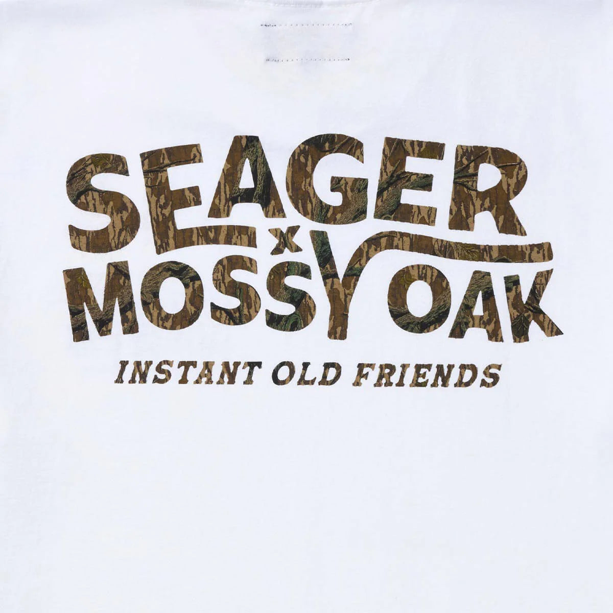 Seager X Mossy Oak I.O.F. Instant Old Friends White Tee S/s Shirt