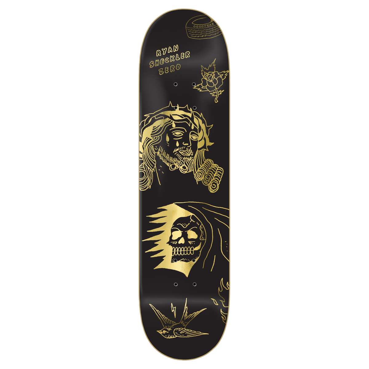 Zero Sheckler Suffer (Gold Foil) Skateboard Deck