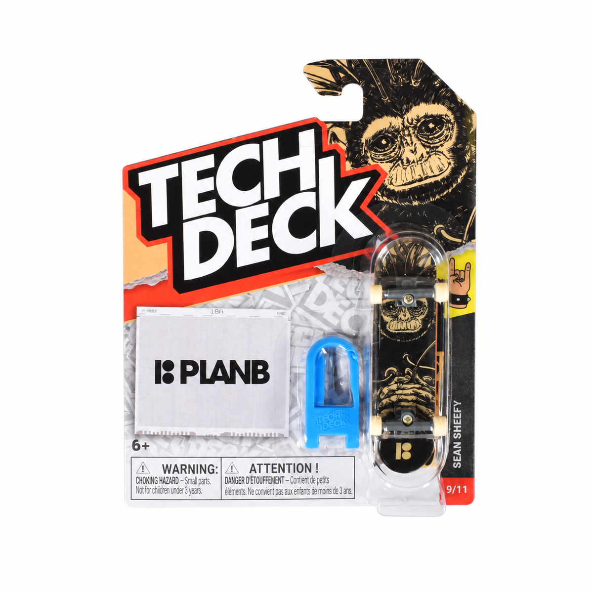 Tech Deck Plan B Sean Sheffey Monkey Fingerboard Complete