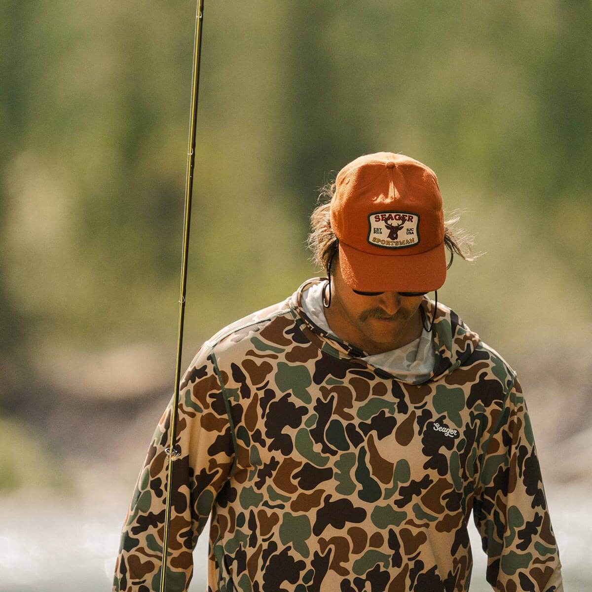 Seager Sportsman Orange Snapback Hat