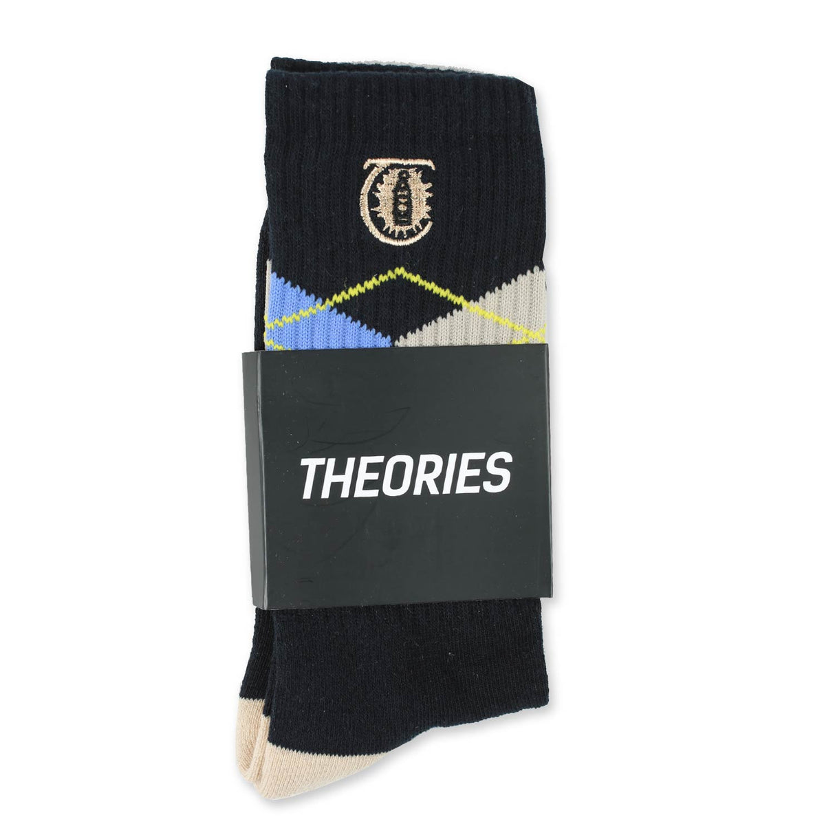 Theories Argyle Black & Lavender Socks