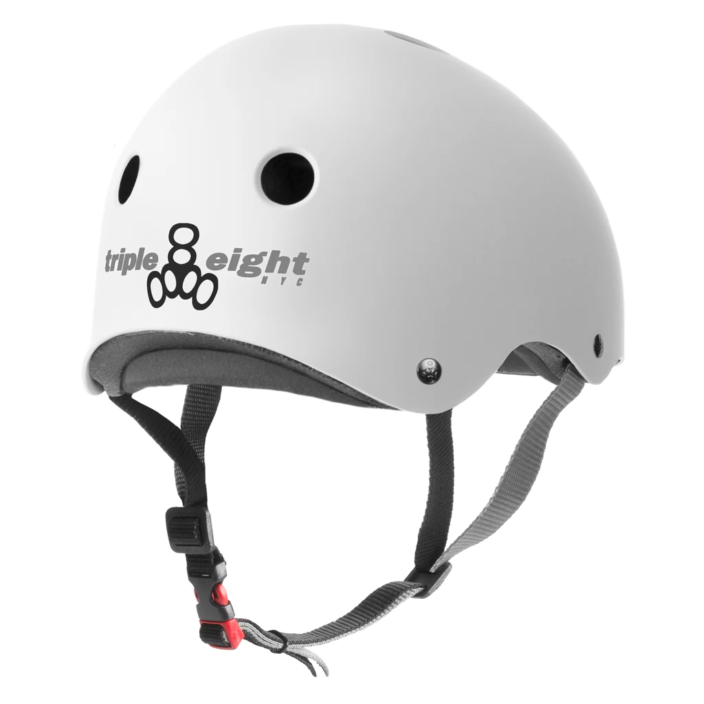Triple Eight "The Certified Sweatsaver" White Matte Helmet