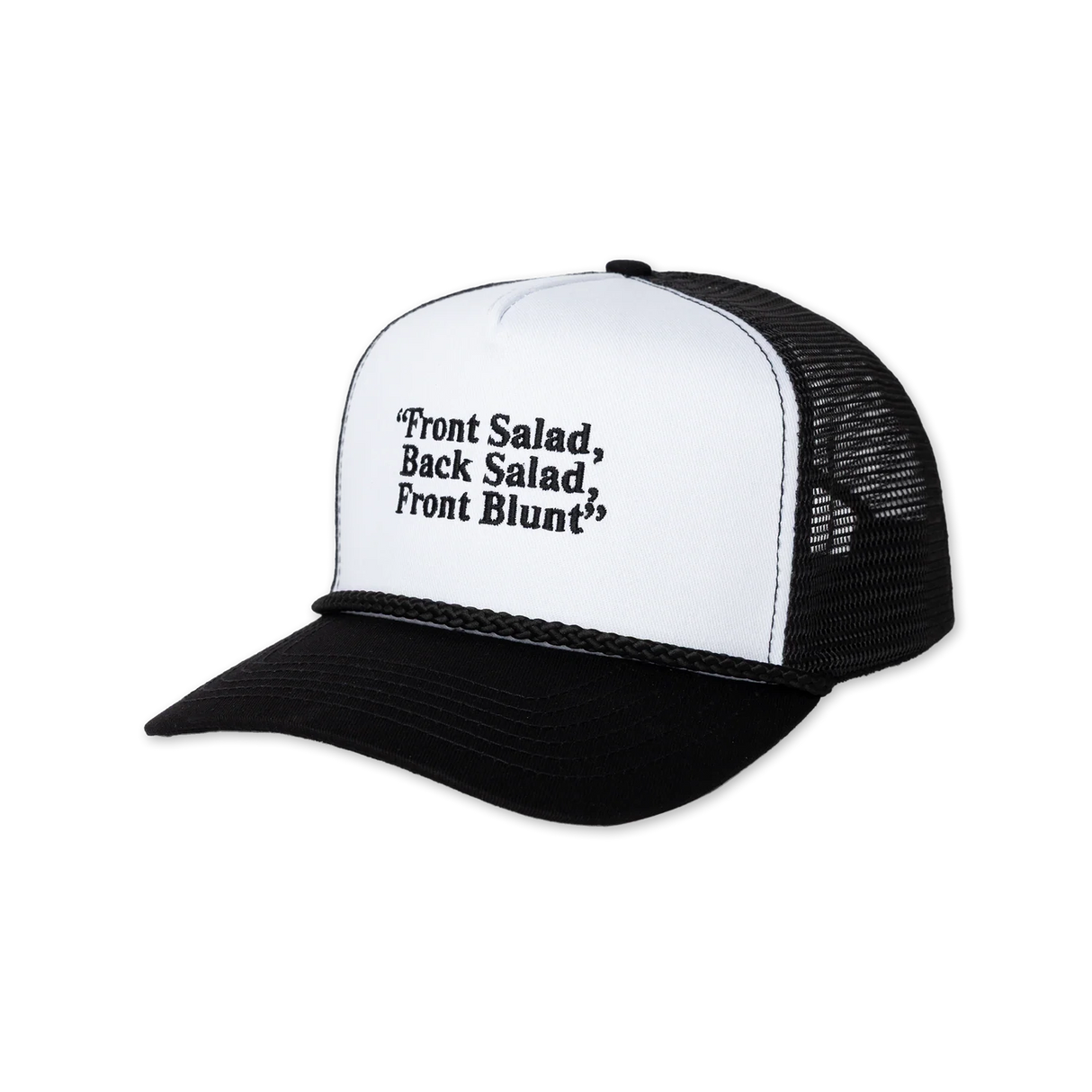 Jenkem Front Blunt White Black Trucker Snapback Hat