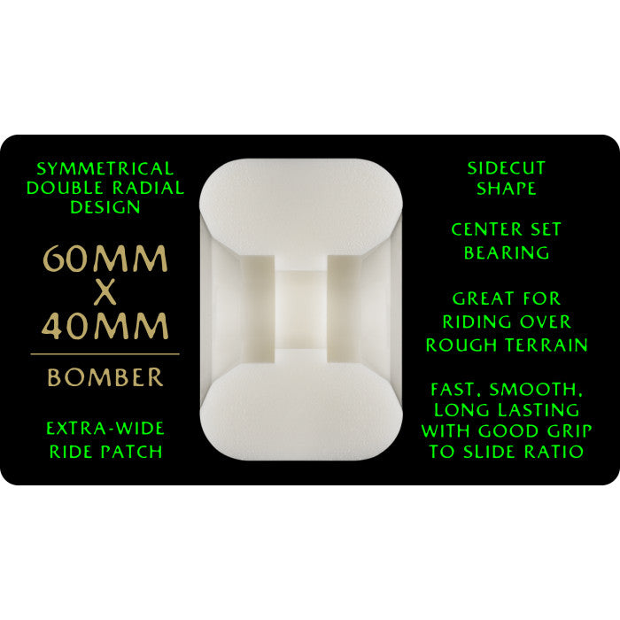 Powell Peralta Dragon Formula Green 88A 60mm x 40mm Off White BOM Skateboard Wheels