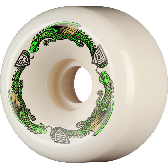 Powell Peralta Dragon Formula Green 88A 64mm x 40mm Off White BOM Skateboard Wheels