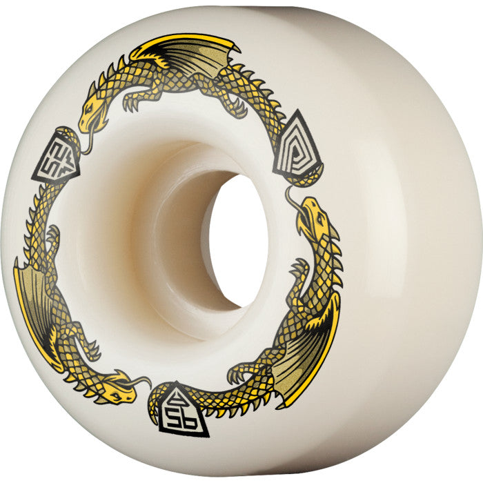Powell Peralta Dragon Formula Yellow 95A 52mm x 31mm Off White V1 Skateboard Wheels