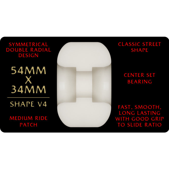 Powell Peralta Dragon Formula Red Nano Rat 93a 54mm x 34mm AV4 Skateboard Wheels