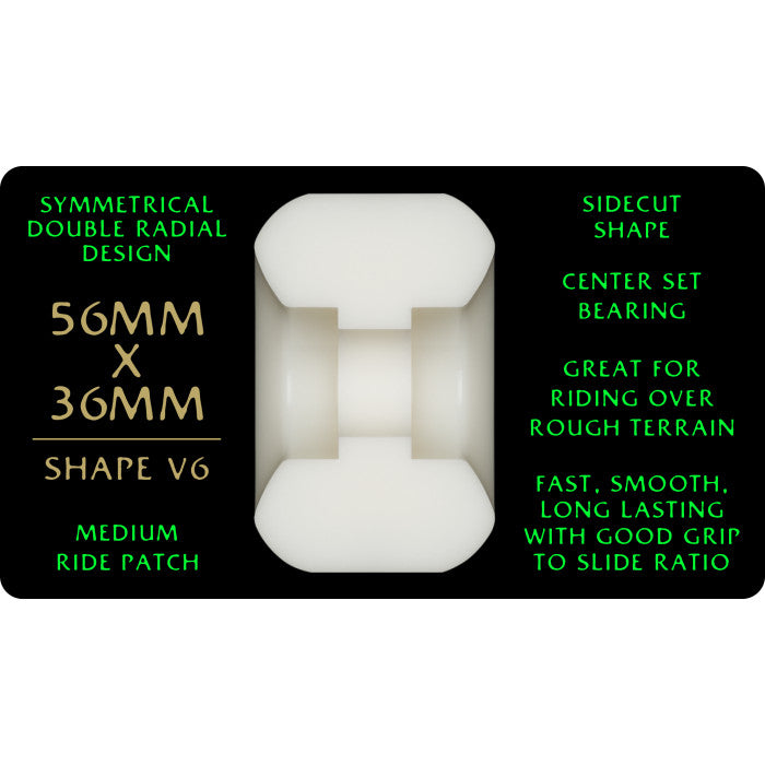 Powell Peralta Dragon Formula Green 88A 56mm x 36mm Off White V6 Skateboard Wheels