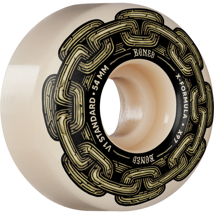 Bones Wheels X-Formula  Gold Chain V1 Standard 54mm 97A Skateboard Wheels