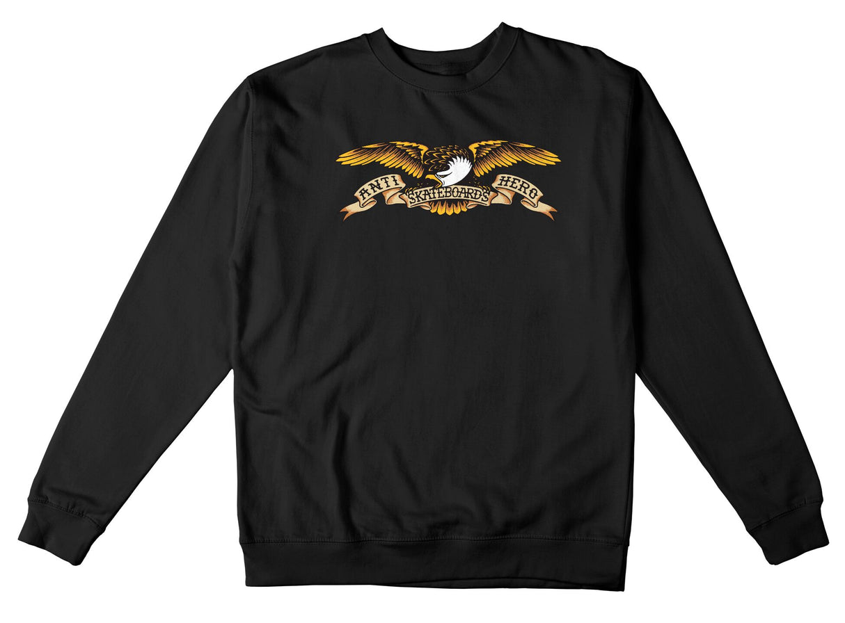 Anti-Hero Eagle HW Black Crewneck Sweater