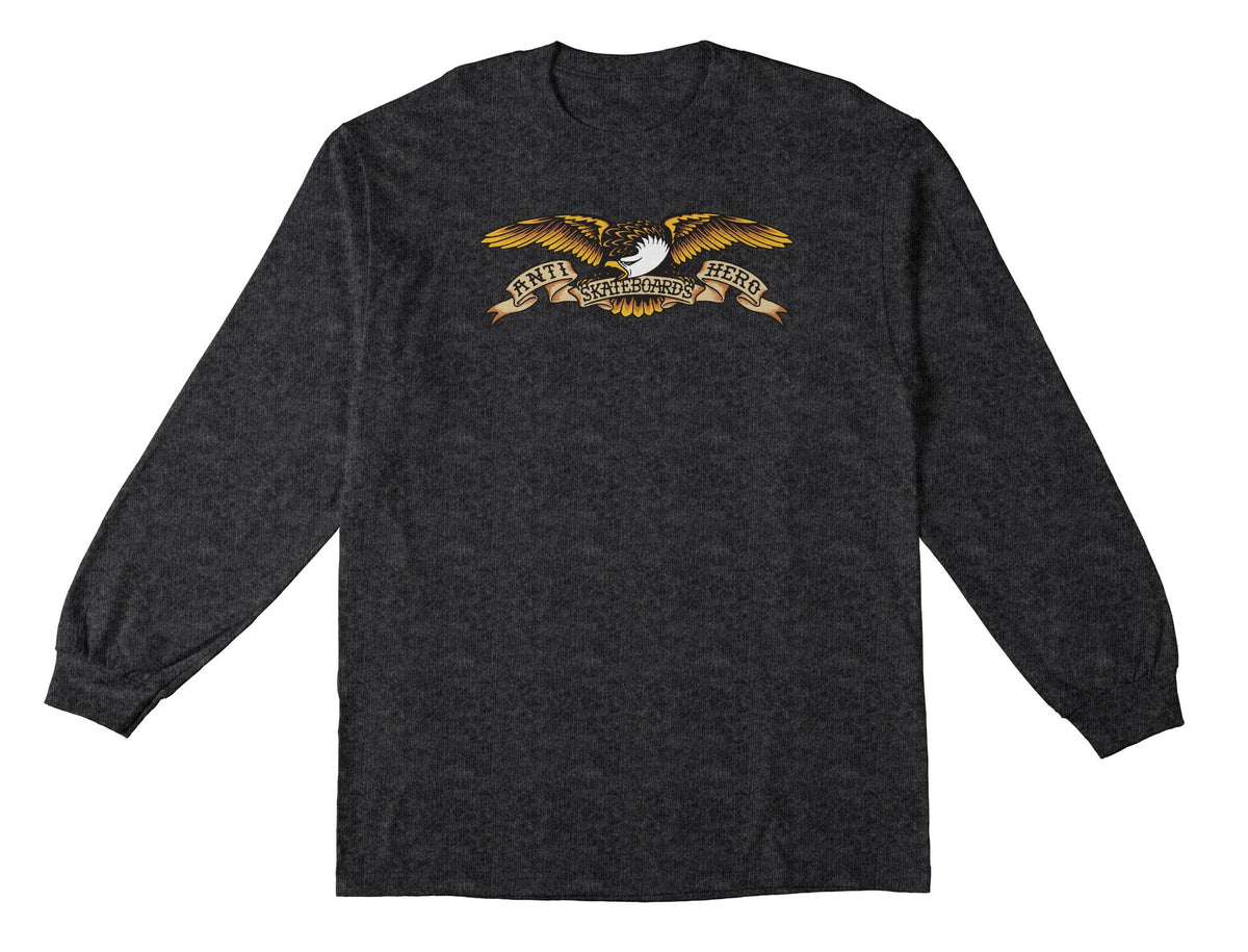 Anti-Hero Eagle Black Multi Heather Charcoal L/s Shirt