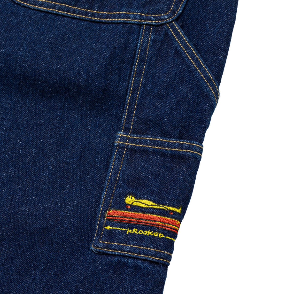 Krooked Koffin Carpenter Dark Rinse Denim Pants