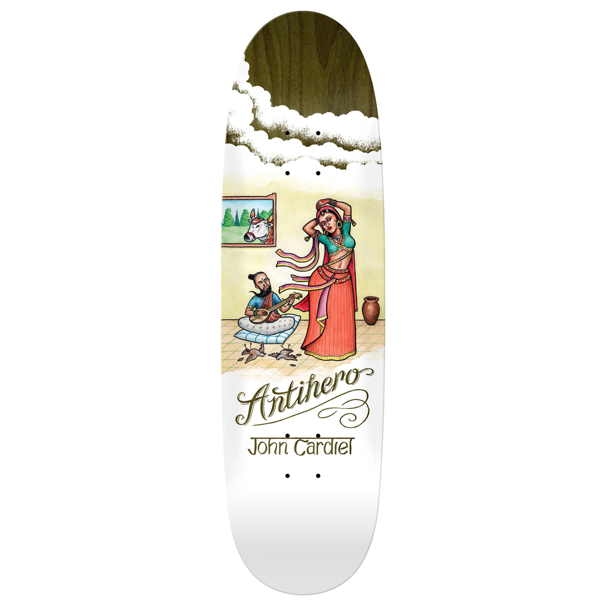 Anti-Hero Cardiel Flaturlent Beauties - 9.18" White Skateboard Deck