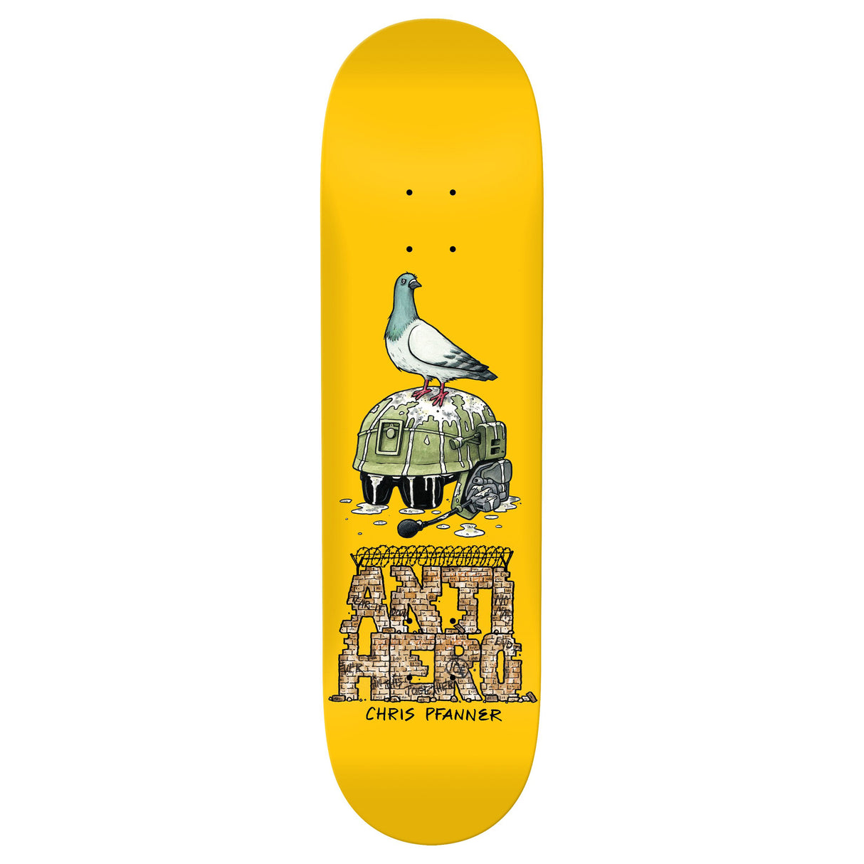 Anti-Hero Pfanner Liberdad - 8.25" Yellow Skateboard Deck
