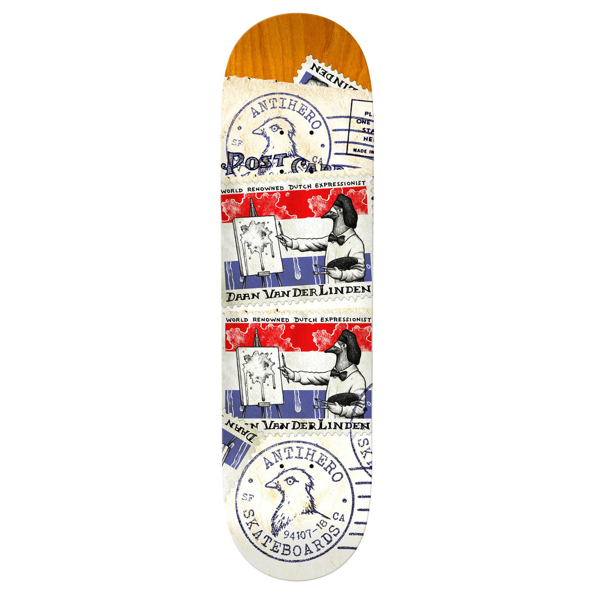 Anti-Hero Daan Postal 8.5" Skateboard Deck