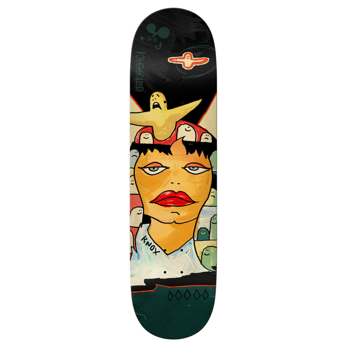 Krooked Knox Three Star - 8.25" Multi Skateboard Deck