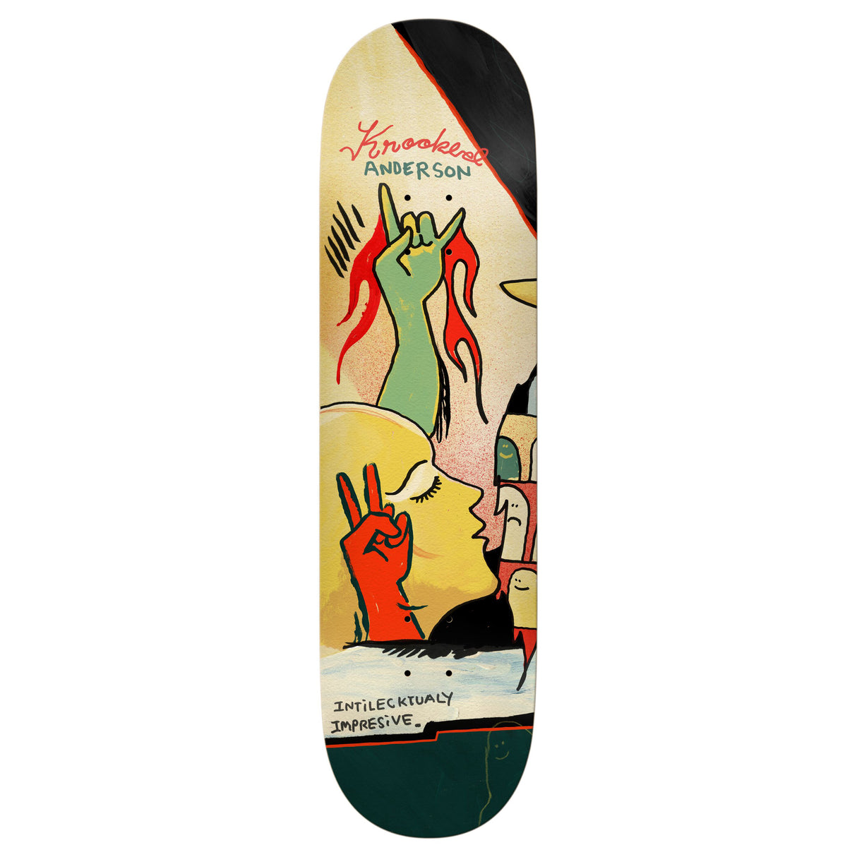 Krooked Manderson Three Star - 8.38" Multi Skateboard Deck