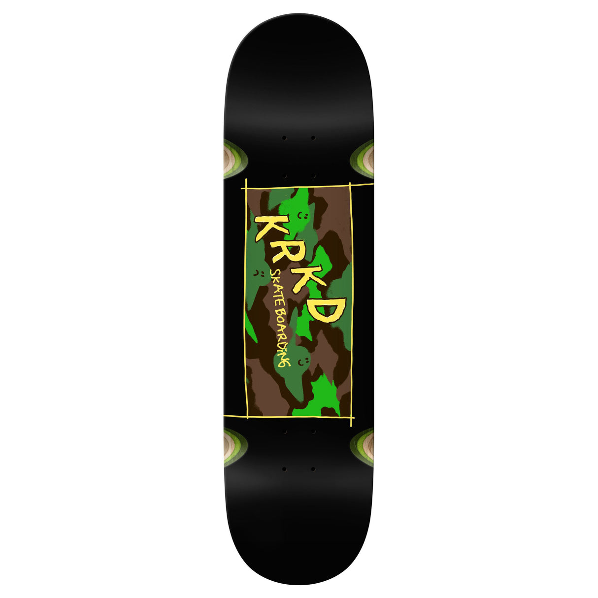 Krooked Kamo (Wheel Wells) 8.25" Black Skateboard Deck