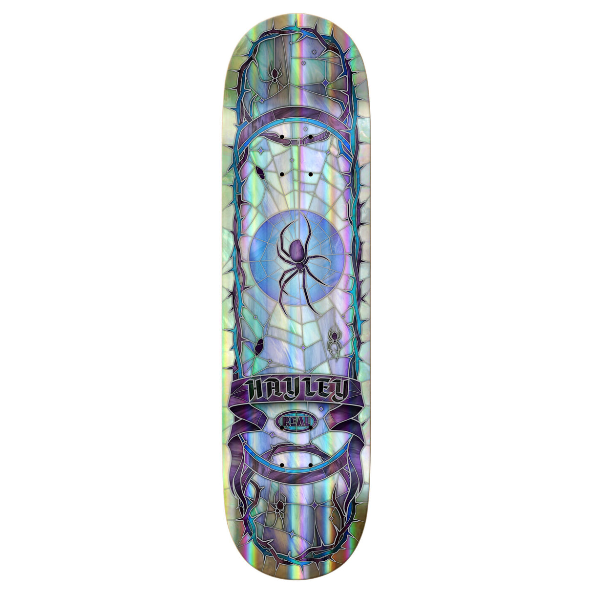 Real Hayley Rainbow Holo Cathedral - 8.06" True Fit Multi Skateboard Deck