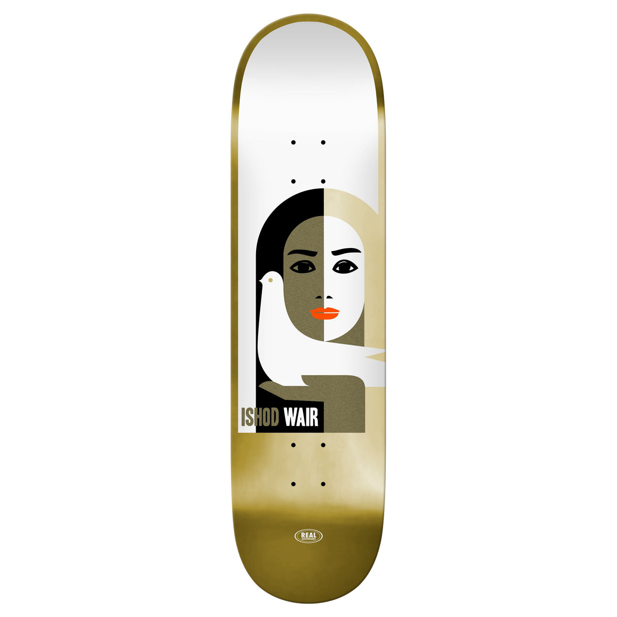 Real Ishod Peace Ltd Foil - 8.5" - Dbx Gold Skateboard Deck