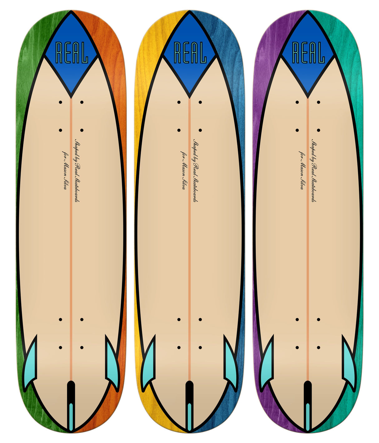 Real Mason Speed Egg - 8.28" Assorted Stain Skateboard Deck