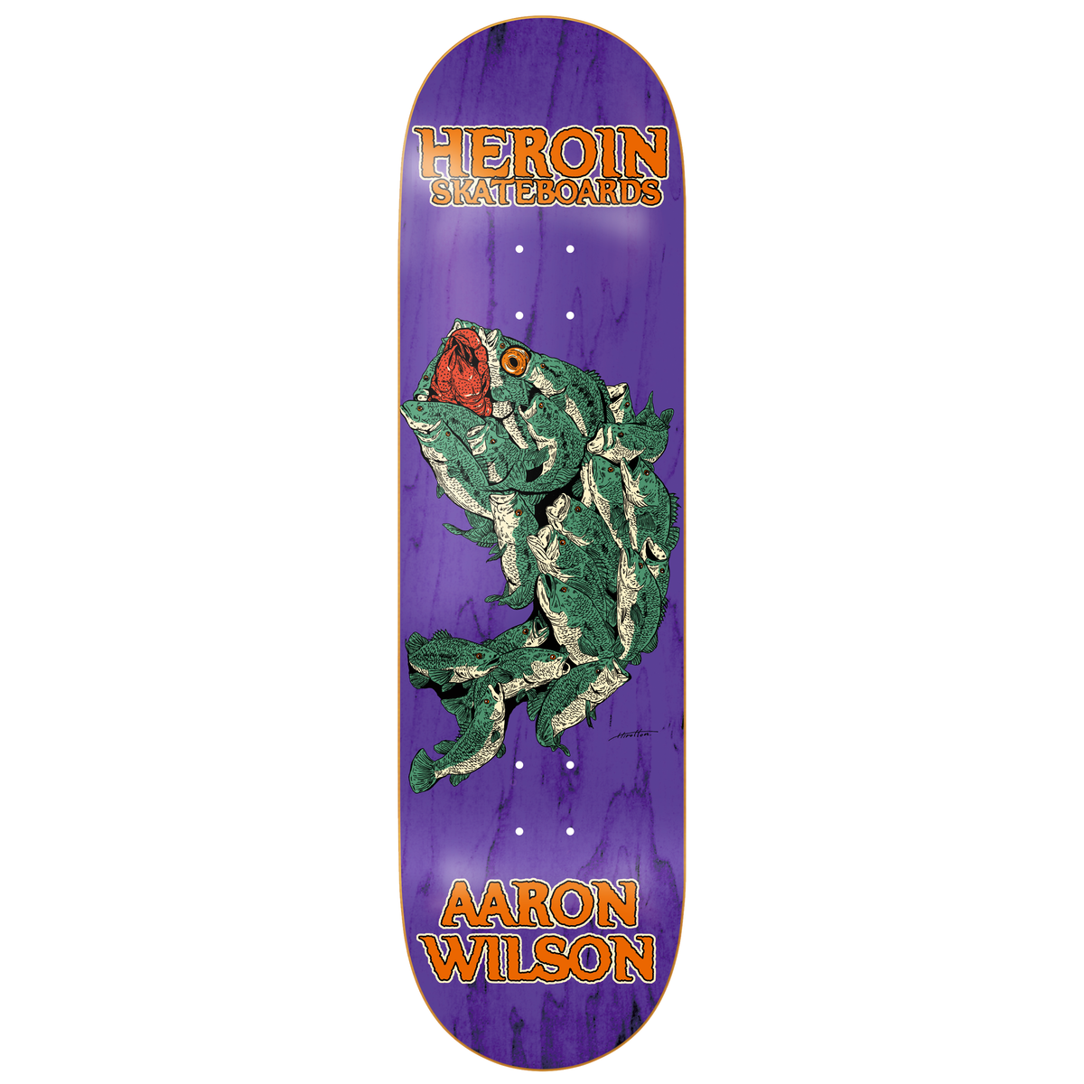 Heroin Aaron Wilson Fish 8.75" Assorted Stain Skateboard Deck