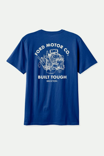Brixton Ford Built Tough Ford Blue S/s Shirt
